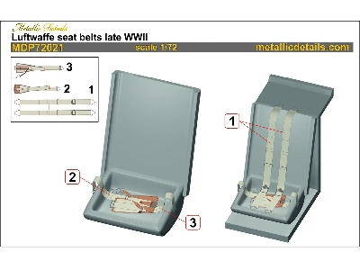 Luftwaffe Wwii Seat Belts Late (3d-printed) - image 2