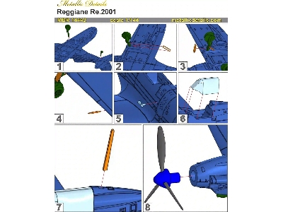 Reggiane Re.2001 With Etched Parts And Decals (3d-printed) - image 8