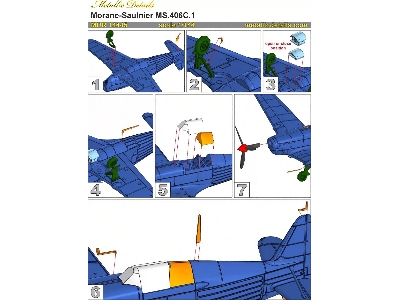 Morane-saulnier Ms.406 C.1 With Etched Parts And Decals (3d-printed) - image 7