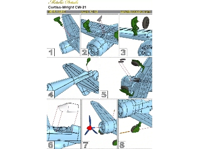 Curtiss-wright Cw-21 (3d-printed) With Pe Parts And Decals - image 8