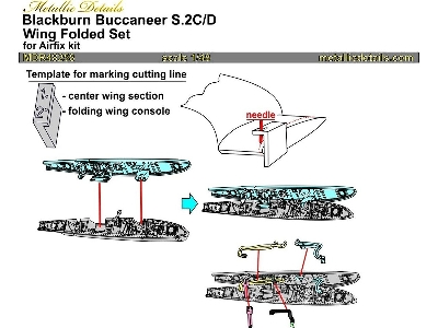 Blackburn Buccaneer S.2 C/D - Wing Fold Set (For Airfix Kits) - image 6