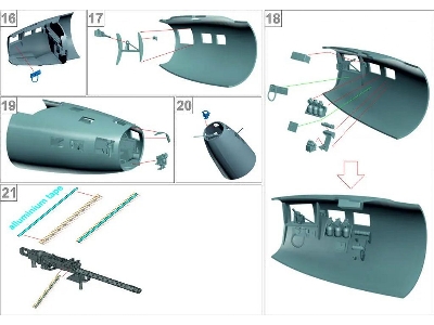 Boeing B-17 F Flying Fortress - Bombardier Cockpit Interior Set (3d-printed / For Monogram Kits) - image 4