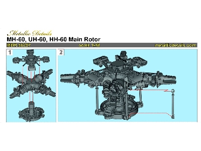 Sikorsky Mh-60 / Uh-60 And Hh-60 - 3d-printed Main And Tail Rotors (For Icm / Academy / Italeri And Revell Kits) - image 9