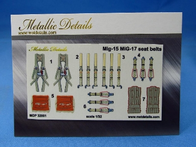 Mikoyan Mig-15 / Mig-17 - Seat Belts 3d-printed Decals (For Trumpeter Kits) - image 1