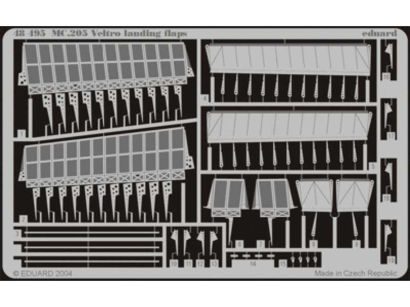 MC 205 Veltro landing flaps 1/48 - Hasegawa - image 1