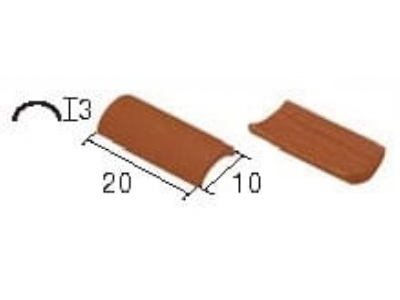 Dachówka Arabska Czerwona (20 X 10 Mm / 150 Szt.) - image 1