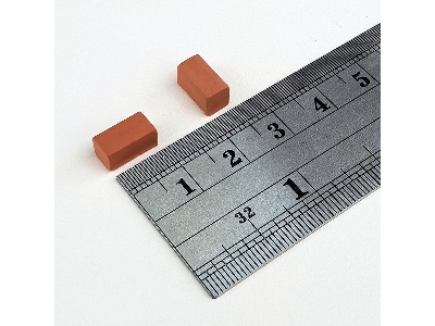 Bloczki Kamienne Czerwone (5 X 5 X 10 Mm / 3000 Szt.) - image 3