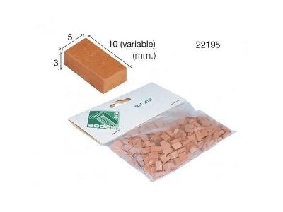 Bloczki Kamienne Czerwone (3 X 5 X 10 Mm / 500 Szt.) - image 1