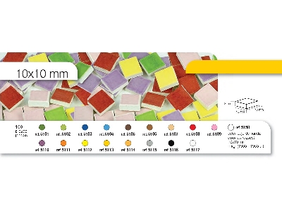 Mosaic 10 Mm X 10 Mm - Red (100 Pcs) - image 2