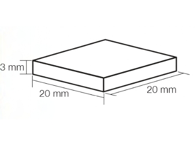 Mosaic 20 Mm X 20 Mm - White (50 Pcs) - image 1