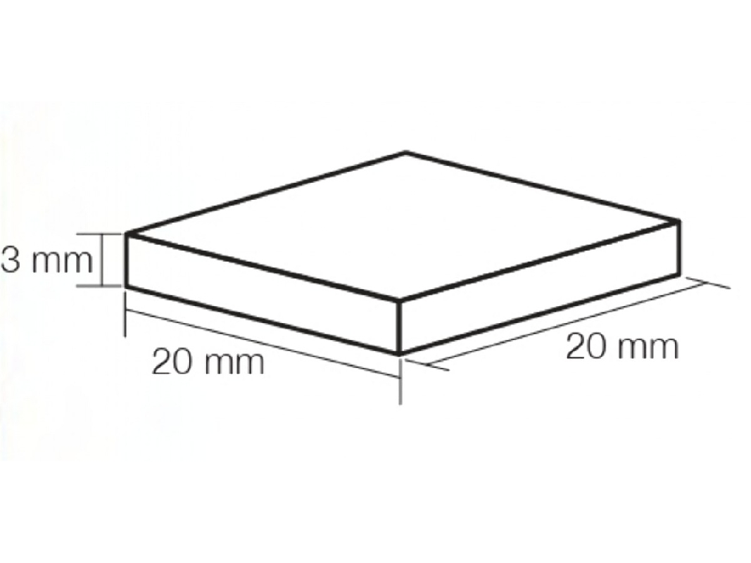Mosaic 20 Mm X 20 Mm - White (50 Pcs) - image 1