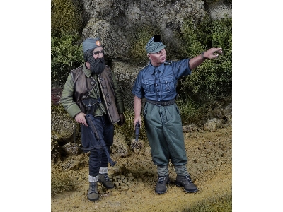 German Waffen Ss Prinz Eugen Mountain Division Nco And Chetnik 1943-1945 (2 Figures) - image 1
