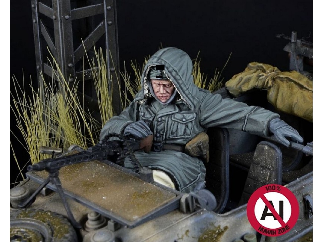 German Wwii Waffen Ss Schwimmwagen Mg Gunner (Winter 1943-1945 / 1 Figure) - image 1