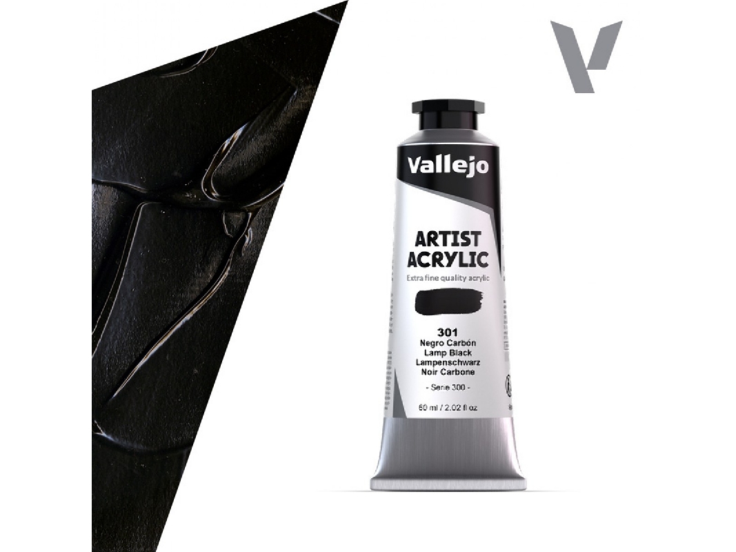 301 Acrylic Artist Color - Lamp Black - image 1