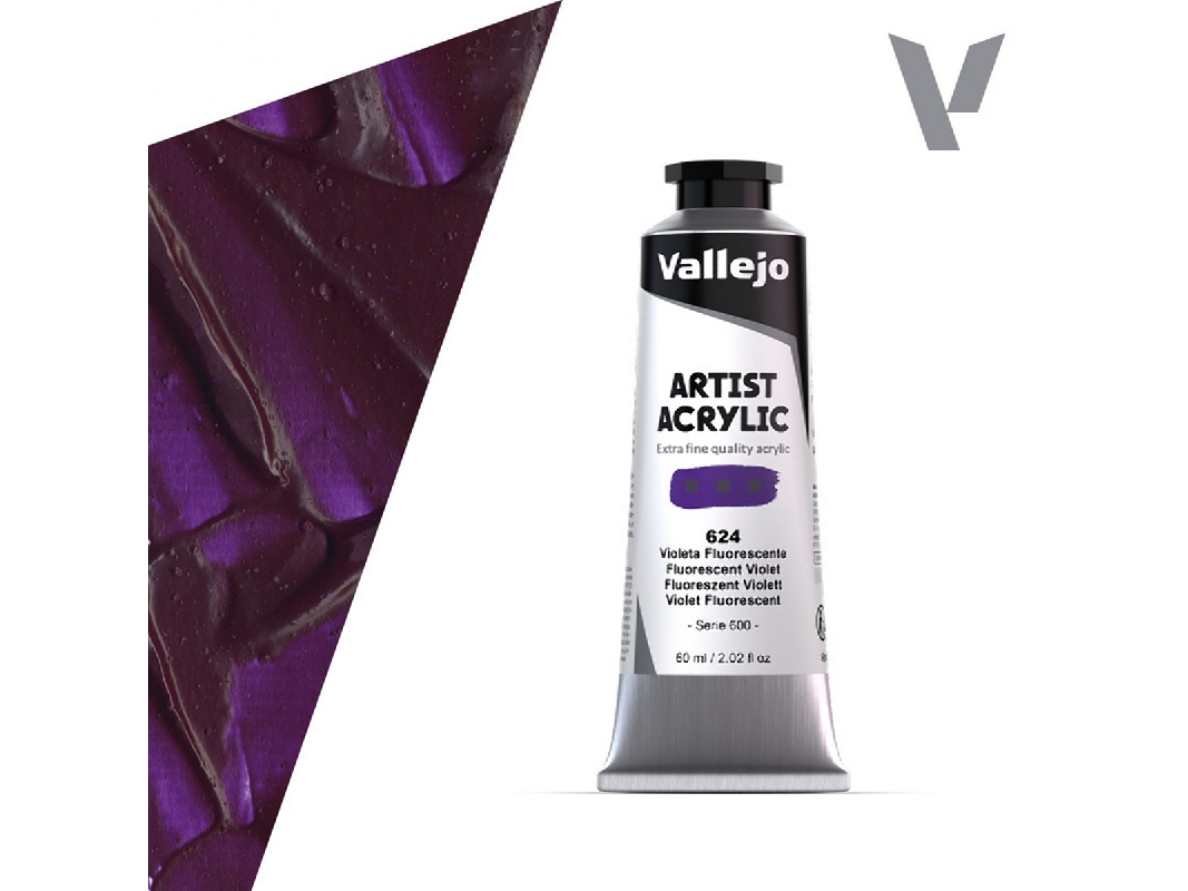 624 Acrylic Artist Color - Fluorescent Violet - image 1