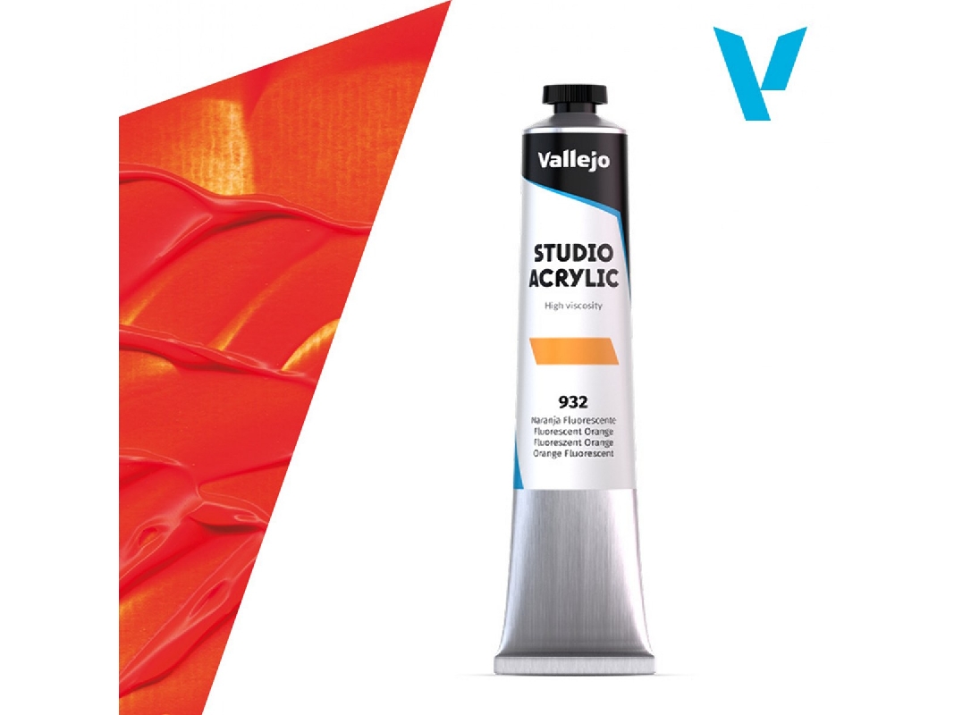 932 Studio Acrylic - Fluorescent Orange - image 1