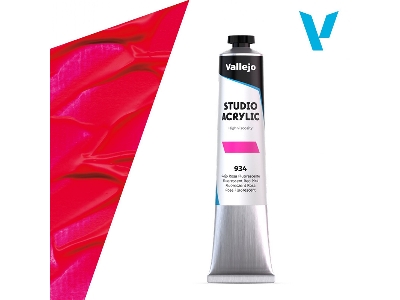 934 Studio Acrylic - Fluorescent Red Pink - image 1