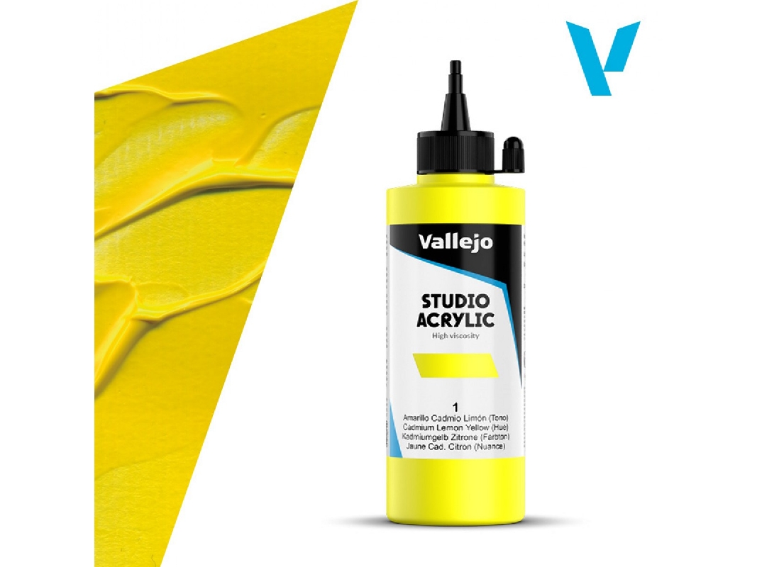 1 Studio Acrylic - Camium Lemon Yellow (Hue) - image 1