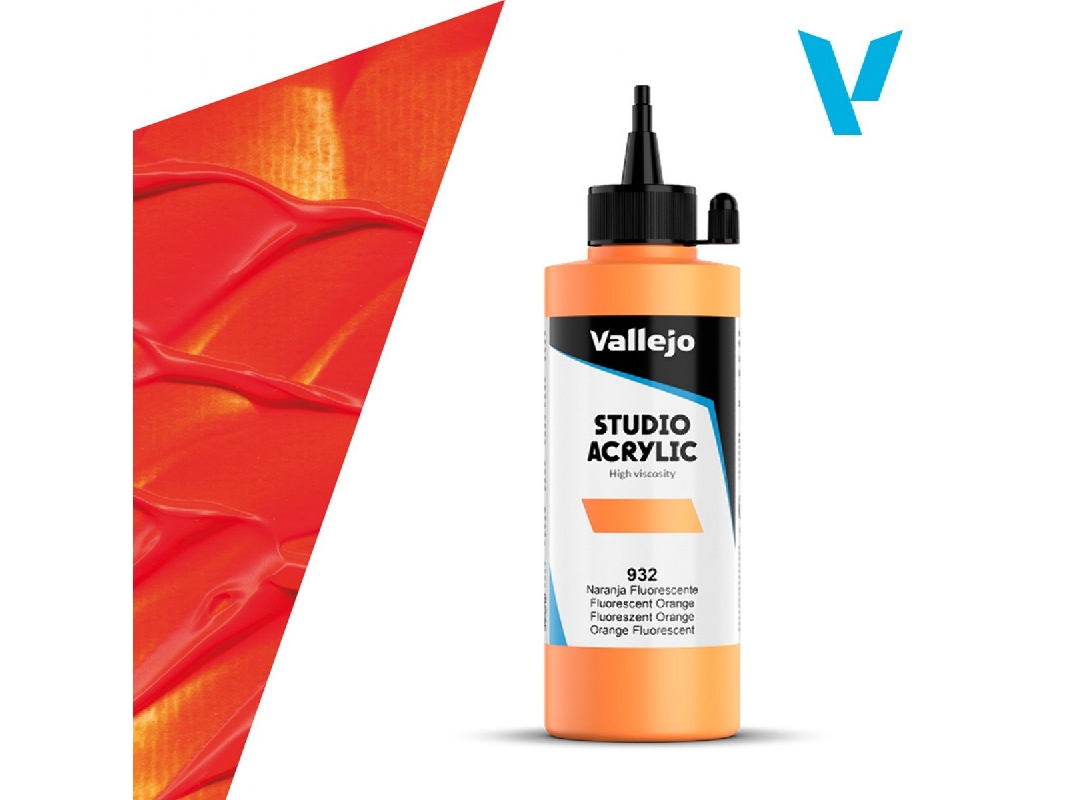 932 Studio Acrylic - Fluorescent Orange - image 1
