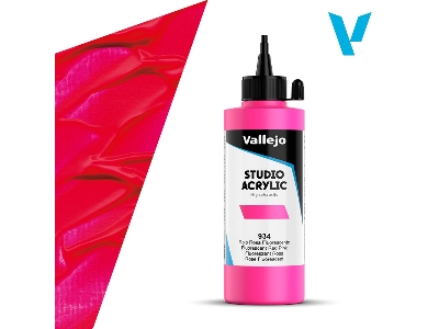 934 Studio Acrylic - Fluorescent Red Pink - image 1