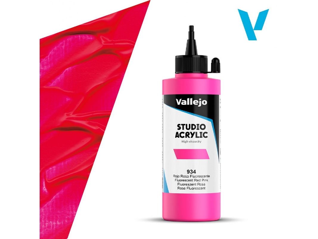 934 Studio Acrylic - Fluorescent Red Pink - image 1