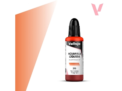 210 Liquid Watercolor - Orange Red - image 1