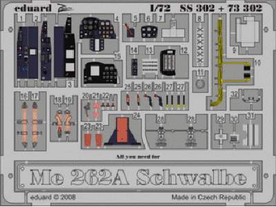 Me 262A Schwalbe 1/72 - Academy Minicraft - image 1