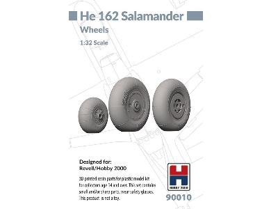 Heinkel He 162 Salamander - Wheels Set (For Revell And Hobby 2000 Kits) - image 1