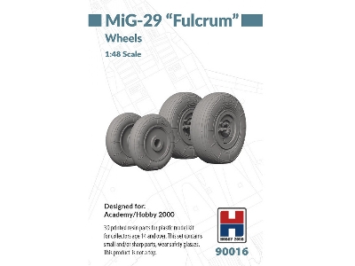 Mig-29 Fulcrum - 3d-printed Wheels Set (For Academy And Hobby 2000 Kits) - image 1