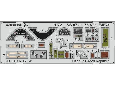 Grumman F4f-3 Wildcat - Zoom Set (For Arma Hobby Kits) - image 1