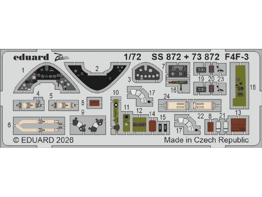 Grumman F4f-3 Wildcat - Zoom Set (For Arma Hobby Kits) - image 1