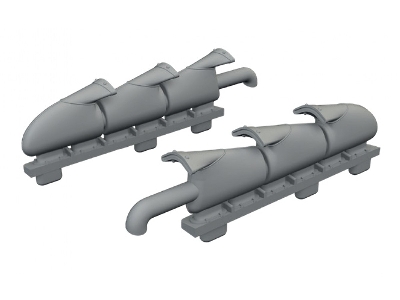 Supermarine Spitfire Mk.Vb - Big Sin Set With Fishtail Exhausts (For Eduard Kits) - image 4