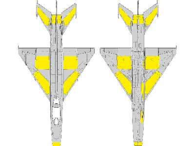 Mig-21 F - Surface Panels Mask Set (For Kinetic Kits) - image 1