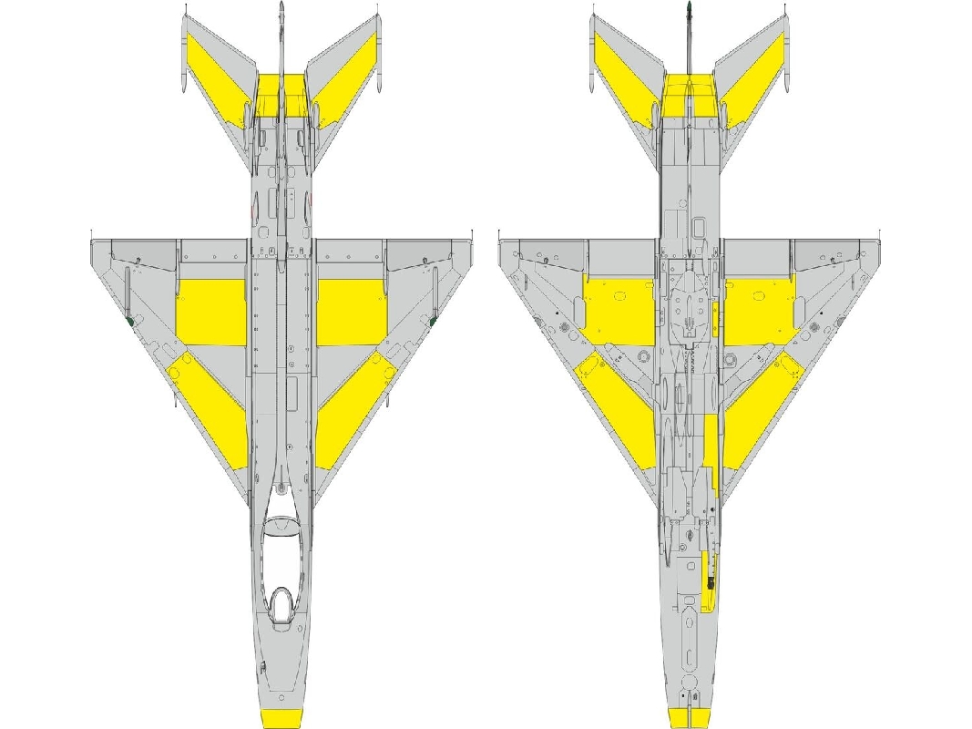 Mig-21 F - Surface Panels Mask Set (For Kinetic Kits) - image 1