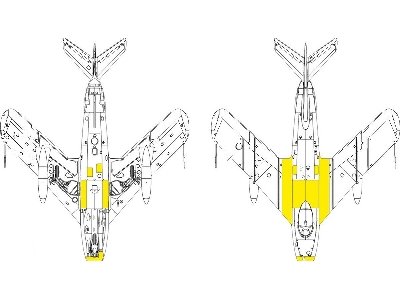 Mig-17 F - Surface Panels Mask Set (For Kinetic Kits) - image 1