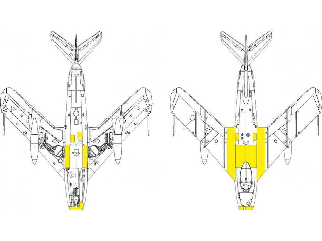 Mig-17 F - Surface Panels Mask Set (For Kinetic Kits) - image 1