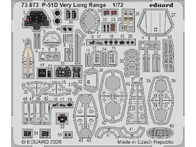 North American P-51 D Very Long Range - Pe Parts (For Arma Hobby Kits) - image 1