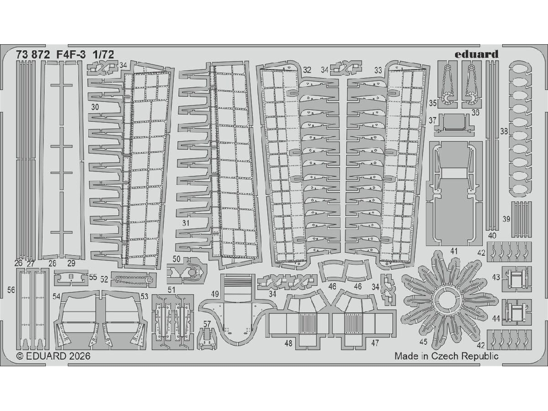 Grumman F4f-3 Wildcat - Pe Parts (For Arma Hobby Kits) - image 1