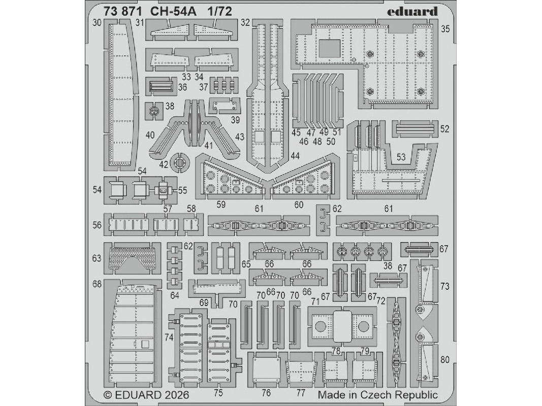Sikorsky Ch-54 A Tarhe - Pe Parts (For Icm Kits) - image 1