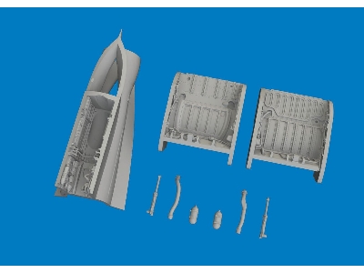 Mig-21 F - Wheel Bays (For Eduard Kits / 3d-printed) - image 1