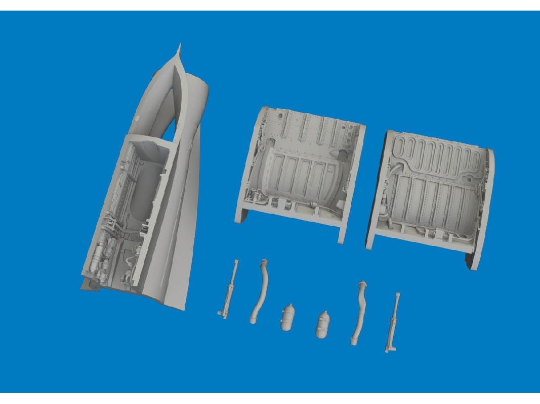 Mig-21 F - Wheel Bays (For Eduard Kits / 3d-printed) - image 1