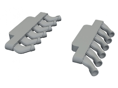 Supermarine Spitfire Mk.Ixe - Löök Plus Set With Rounded Exhausts (For Airfix Kits) - image 4