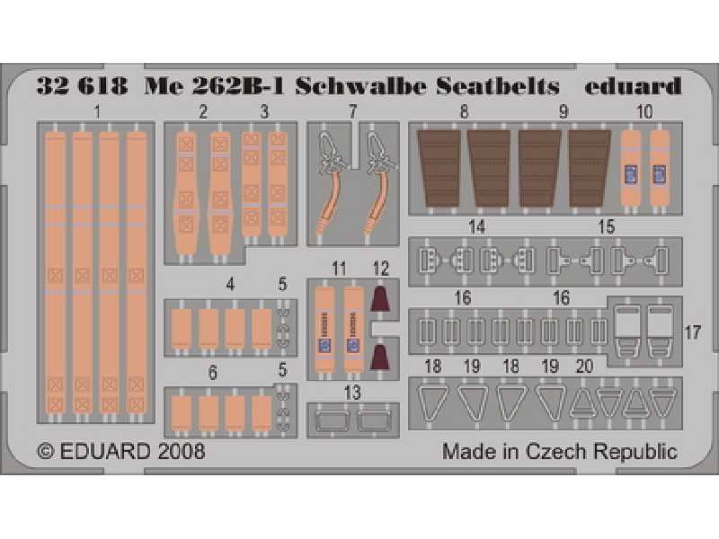 Me 262B-1 Schwalbe seatbelts 1/32 - Trumpeter - image 1