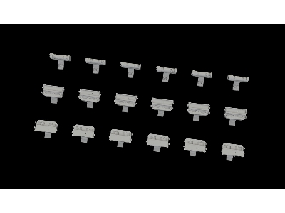 German Wwii Notek Rear Lights (3 X 6 Pcs / 3d-printed) - image 2