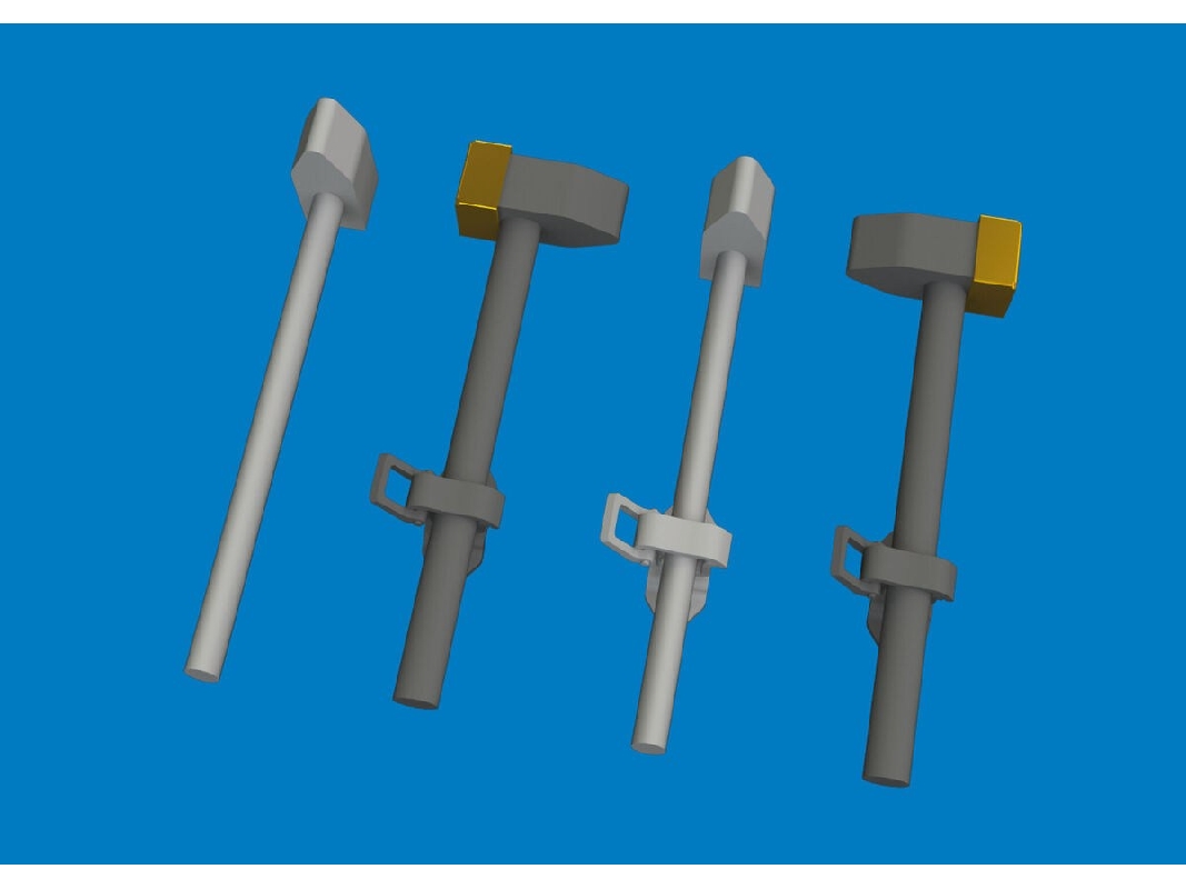 German Wwii Hammer (4 Pcs / 3d-printed) - image 1