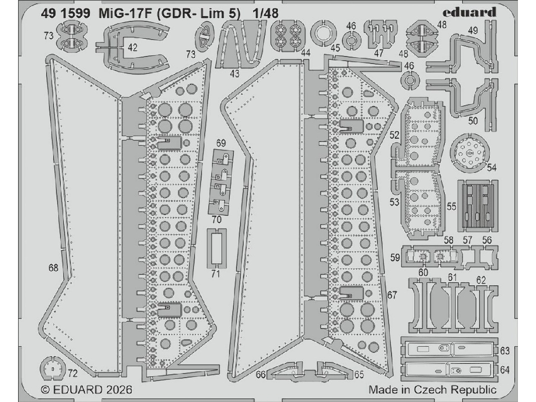 Mig-17 F (Gdr - Lim 5) - Pe Parts (For Kinetic Kits) - image 1