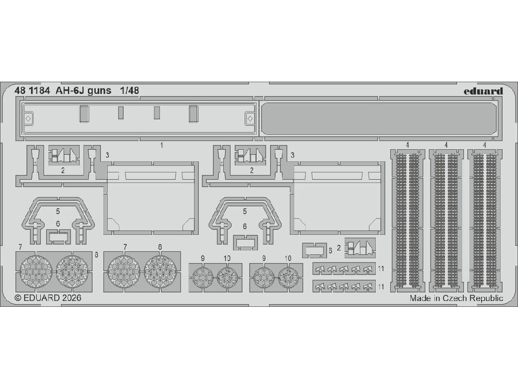 Hughes Ah-6 J - Pe Guns Set (For Icm Kits) - image 1