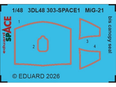 Mig-21 Bis - Canopy Seal Space Set (For Eduard Kits) - image 1