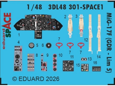 Mig-17 F (Gdr - Lim 5) - Space Set (For Kinetic Kits) - image 1