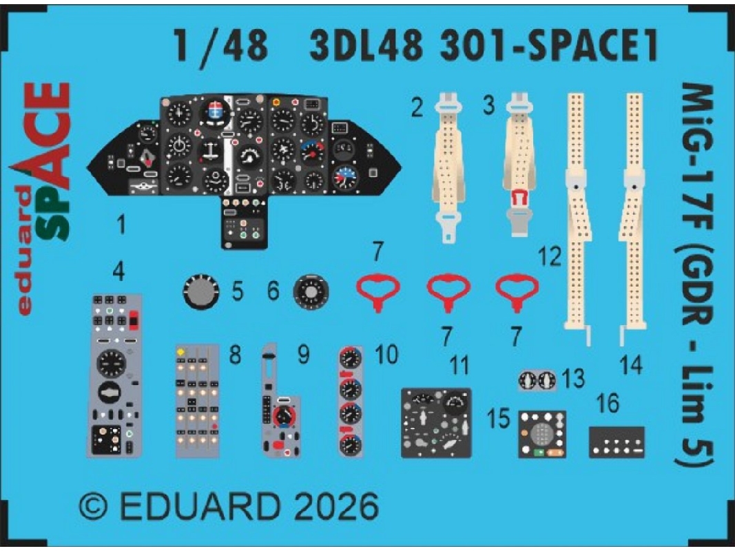 Mig-17 F (Gdr - Lim 5) - Space Set (For Kinetic Kits) - image 1